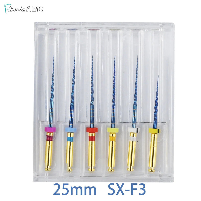 Dental SX-F3 Blue Files Nitinol Rotary Universal Engine Endodontic Anti-Fatigue Constant Needle Dentistry Root Canal Material