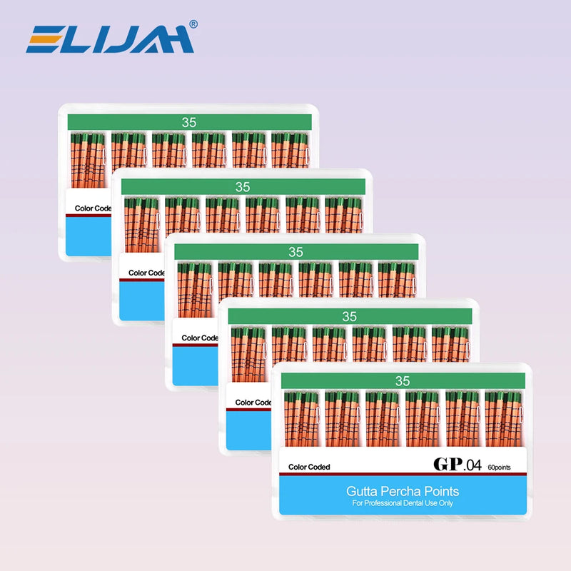 5Boxes Dental Gutta Percha Points with Scale Taper 02/04/06Taper Endo Root Canal Obturating Tips  Depth Mm Marked Bars Materials