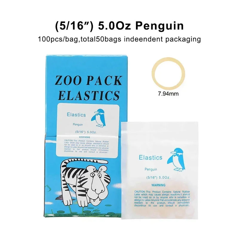 5000Pcs/Box Dental Orthodontic Zoo Pack Elastics Rubber Bands Latex Braces Force 3.5/5.0/6.5OZ Dentistry Orthodontic Materials