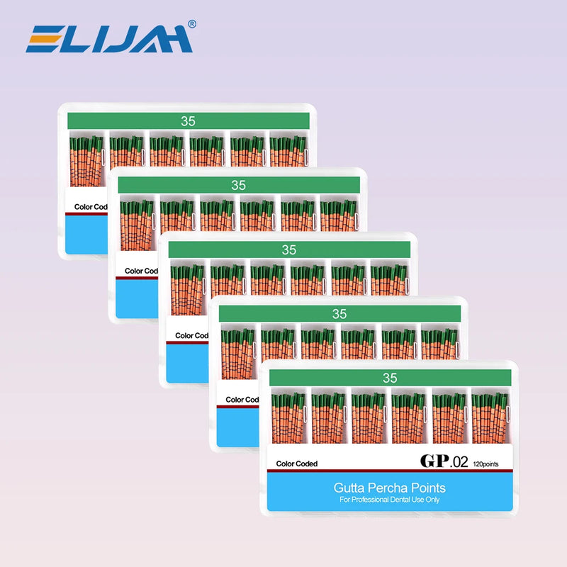 5Boxes Dental Gutta Percha Points with Scale Taper 02/04/06Taper Endo Root Canal Obturating Tips  Depth Mm Marked Bars Materials