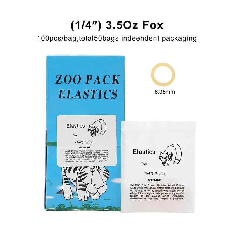 5000Pcs/Box Dental Orthodontic Zoo Pack Elastics Rubber Bands Latex Braces Force 3.5/5.0/6.5OZ Dentistry Orthodontic Materials