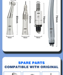 XND Dental Handpiece Set 2PCS Dental High Speed & Low Speed Handpiece Kit 2/4 Hole Push Button Handpiece Teeth Cutting Polishing