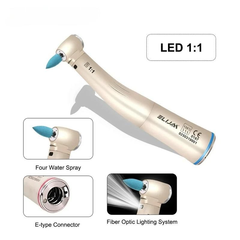 Fiber Optic Dental Internal Water Spray Contra Angle Handpiece 1:1 /1:4.2/1:5 Increasing Speed Low Speed Handpiece Dentist Tools