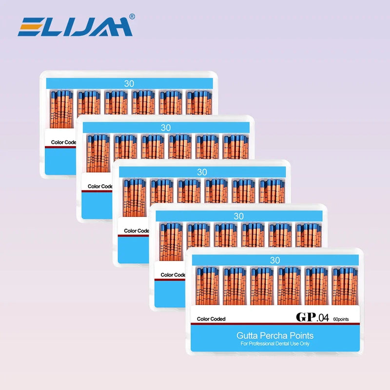 5Boxes Dental Gutta Percha Points with Scale Taper 02/04/06Taper Endo Root Canal Obturating Tips  Depth Mm Marked Bars Materials