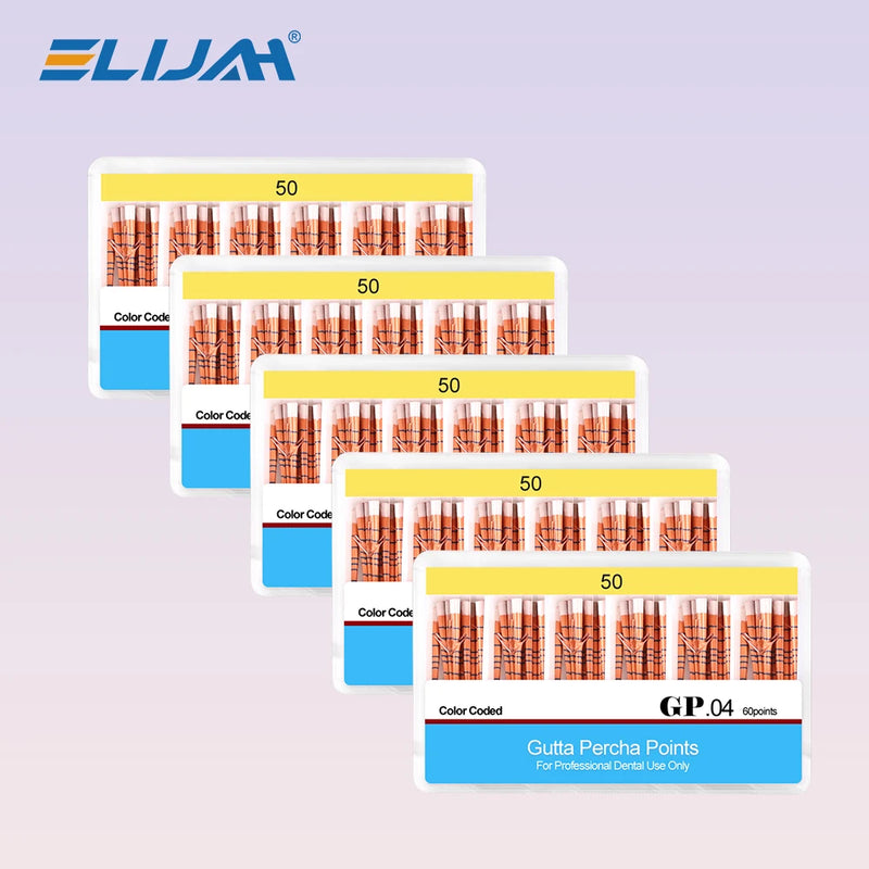 5Boxes Dental Gutta Percha Points with Scale Taper 02/04/06Taper Endo Root Canal Obturating Tips  Depth Mm Marked Bars Materials