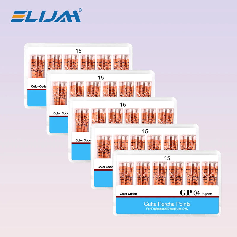 5Boxes Dental Gutta Percha Points with Scale Taper 02/04/06Taper Endo Root Canal Obturating Tips  Depth Mm Marked Bars Materials