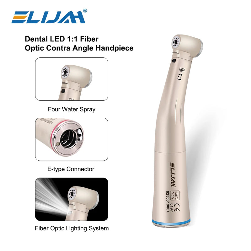 Fiber Optic Dental Internal Water Spray Contra Angle Handpiece 1:1 /1:4.2/1:5 Increasing Speed Low Speed Handpiece Dentist Tools