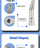 XND Dental Handpiece Set 2PCS Dental High Speed & Low Speed Handpiece Kit 2/4 Hole Push Button Handpiece Teeth Cutting Polishing