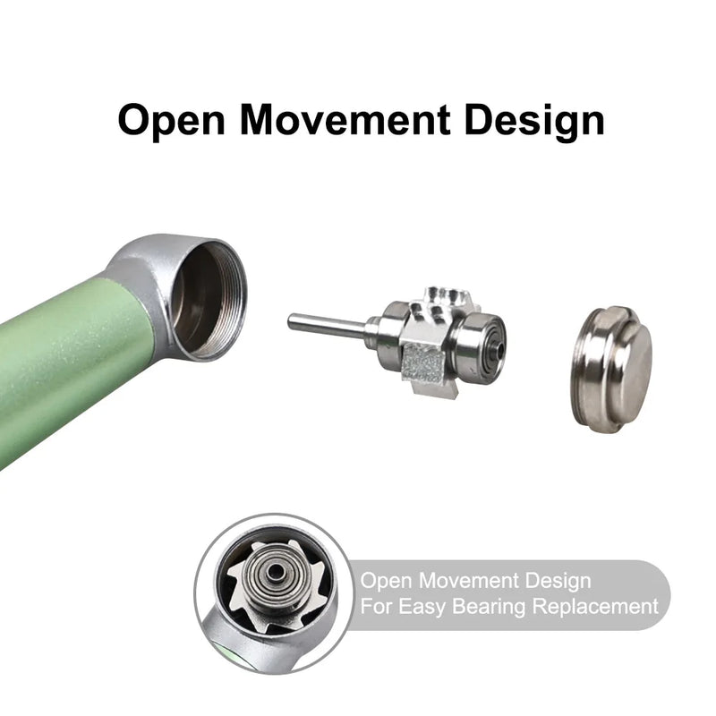 2/4 Holes Colorful Dental High Speed Handpiece Standard Head Single Water Spray Air Turbine Autoclavable Dentistry Instruments