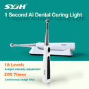 Wireless 1 Second Dental Curing LED Lamp Light 800-2400mw/cm² Photopolymerizer Lamp 360° Rotating Metal Head Lamp Dentist Tools