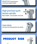 XND Dental Handpiece Set 2PCS Dental High Speed & Low Speed Handpiece Kit 2/4 Hole Push Button Handpiece Teeth Cutting Polishing