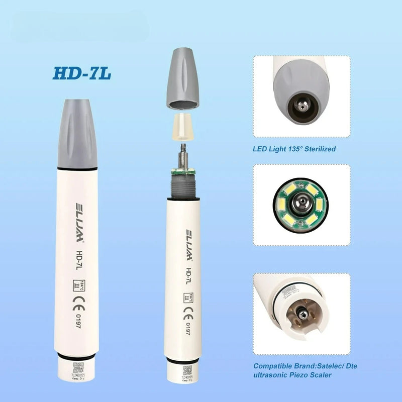 Dental Ultrasonic Scaler Handpiece Dental LED Piezo Handle HW-5L Fit EMS WOODPECKER UDS SATELEC DTE Without Cable Dentist Tools