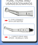 XND Dental Handpiece Set 2PCS Dental High Speed & Low Speed Handpiece Kit 2/4 Hole Push Button Handpiece Teeth Cutting Polishing