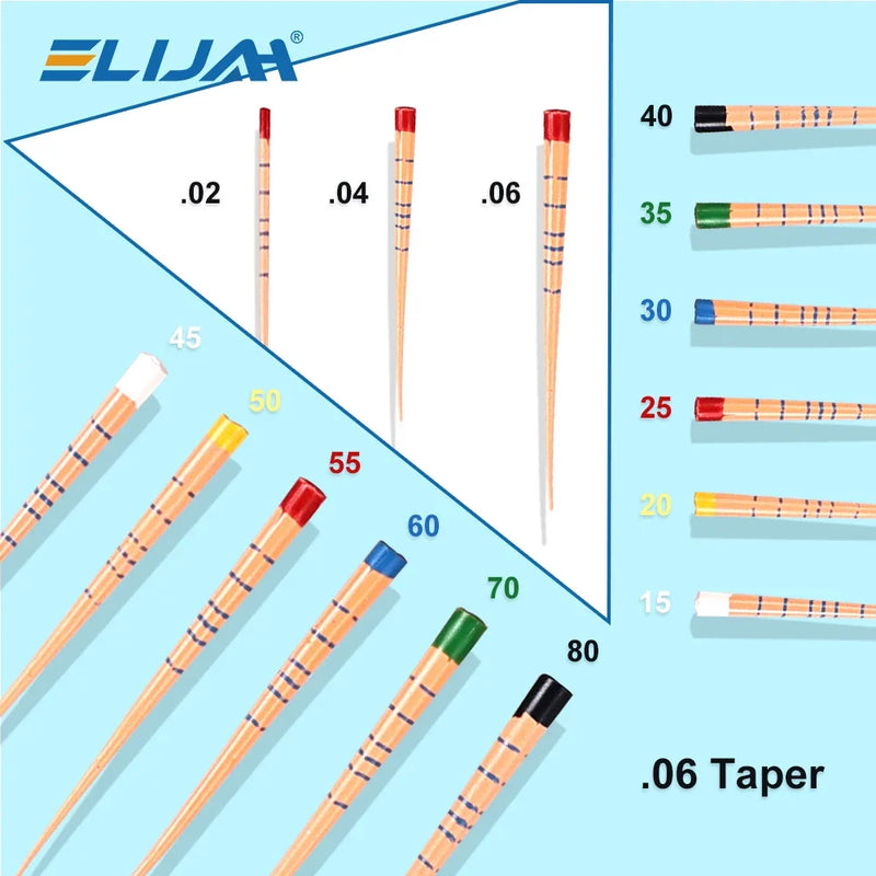 5Boxes Dental Gutta Percha Points with Scale Taper 02/04/06Taper Endo Root Canal Obturating Tips  Depth Mm Marked Bars Materials