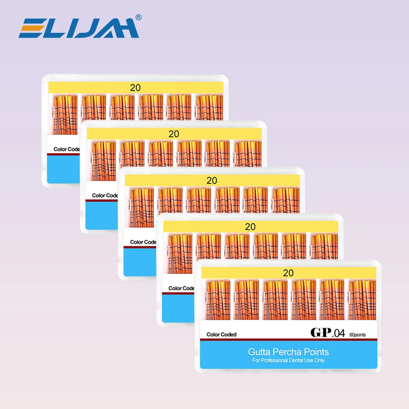 5Boxes Dental Gutta Percha Points with Scale Taper 02/04/06Taper Endo Root Canal Obturating Tips  Depth Mm Marked Bars Materials