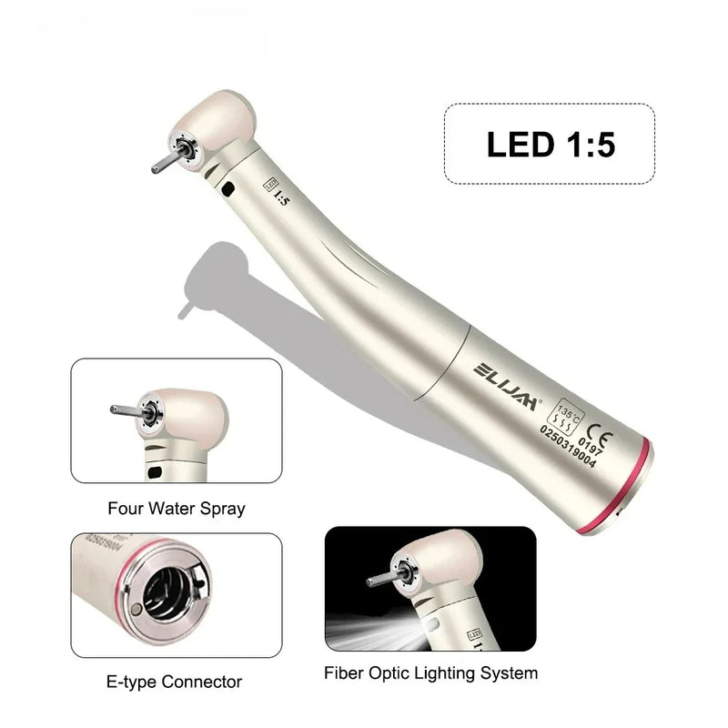 Fiber Optic Dental Internal Water Spray Contra Angle Handpiece 1:1 /1:4.2/1:5 Increasing Speed Low Speed Handpiece Dentist Tools