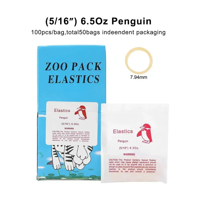 5000Pcs/Box Dental Orthodontic Zoo Pack Elastics Rubber Bands Latex Braces Force 3.5/5.0/6.5OZ Dentistry Orthodontic Materials