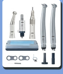 XND Dental Handpiece Set 2PCS Dental High Speed & Low Speed Handpiece Kit 2/4 Hole Push Button Handpiece Teeth Cutting Polishing