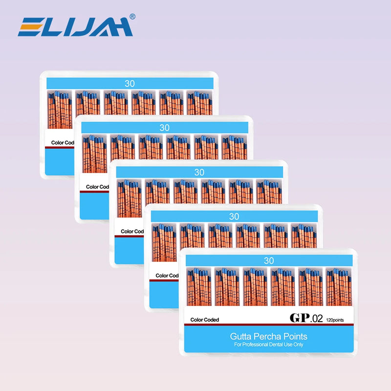 5Boxes Dental Gutta Percha Points with Scale Taper 02/04/06Taper Endo Root Canal Obturating Tips  Depth Mm Marked Bars Materials