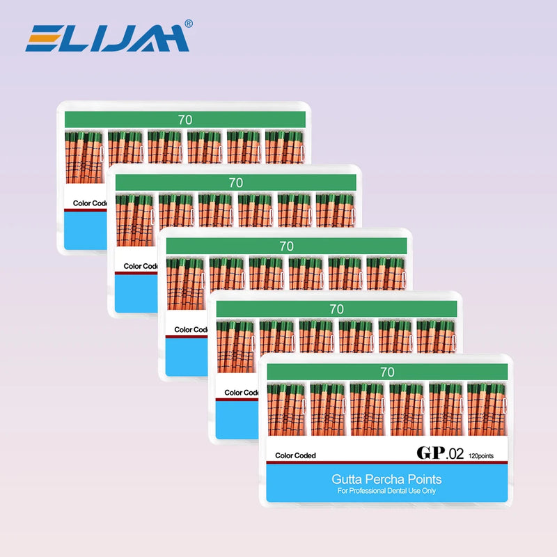 5Boxes Dental Gutta Percha Points with Scale Taper 02/04/06Taper Endo Root Canal Obturating Tips  Depth Mm Marked Bars Materials
