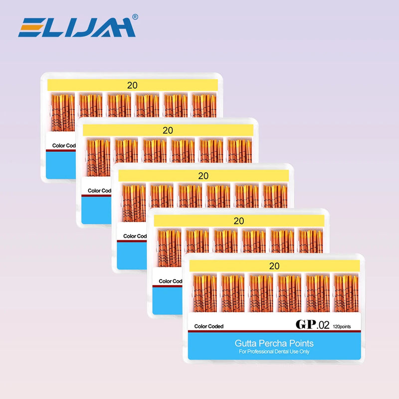 5Boxes Dental Gutta Percha Points with Scale Taper 02/04/06Taper Endo Root Canal Obturating Tips  Depth Mm Marked Bars Materials