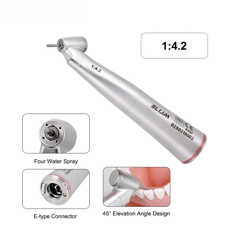Fiber Optic Dental Internal Water Spray Contra Angle Handpiece 1:1 /1:4.2/1:5 Increasing Speed Low Speed Handpiece Dentist Tools