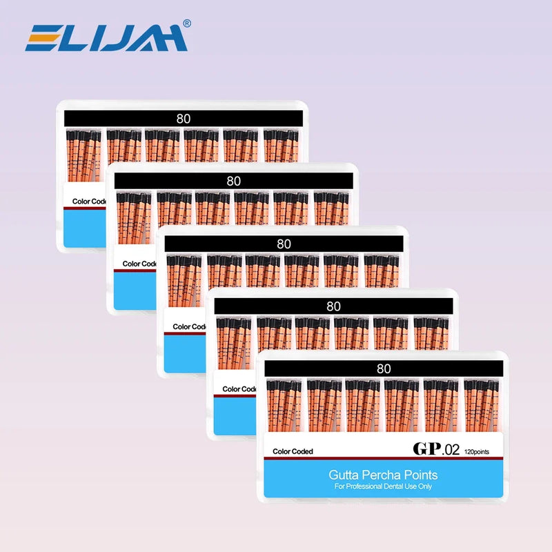 5Boxes Dental Gutta Percha Points with Scale Taper 02/04/06Taper Endo Root Canal Obturating Tips  Depth Mm Marked Bars Materials
