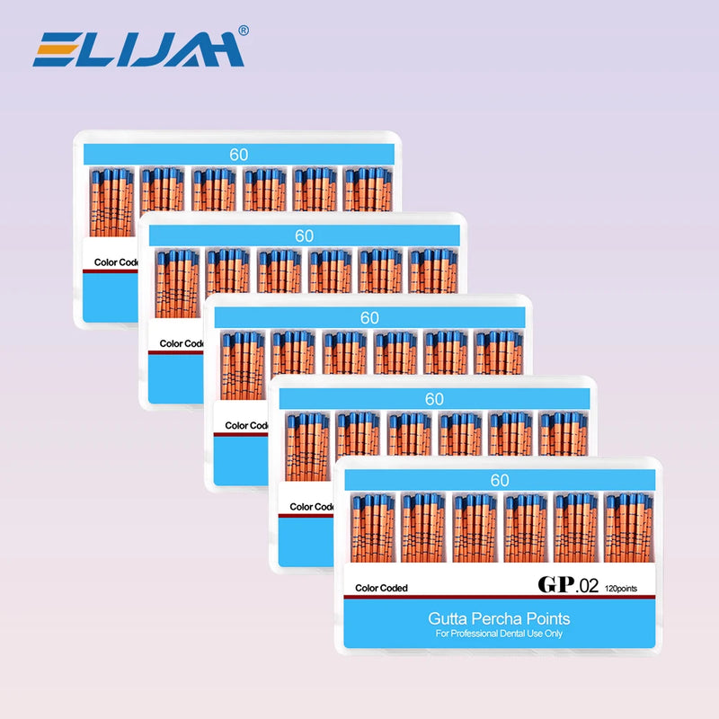 5Boxes Dental Gutta Percha Points with Scale Taper 02/04/06Taper Endo Root Canal Obturating Tips  Depth Mm Marked Bars Materials