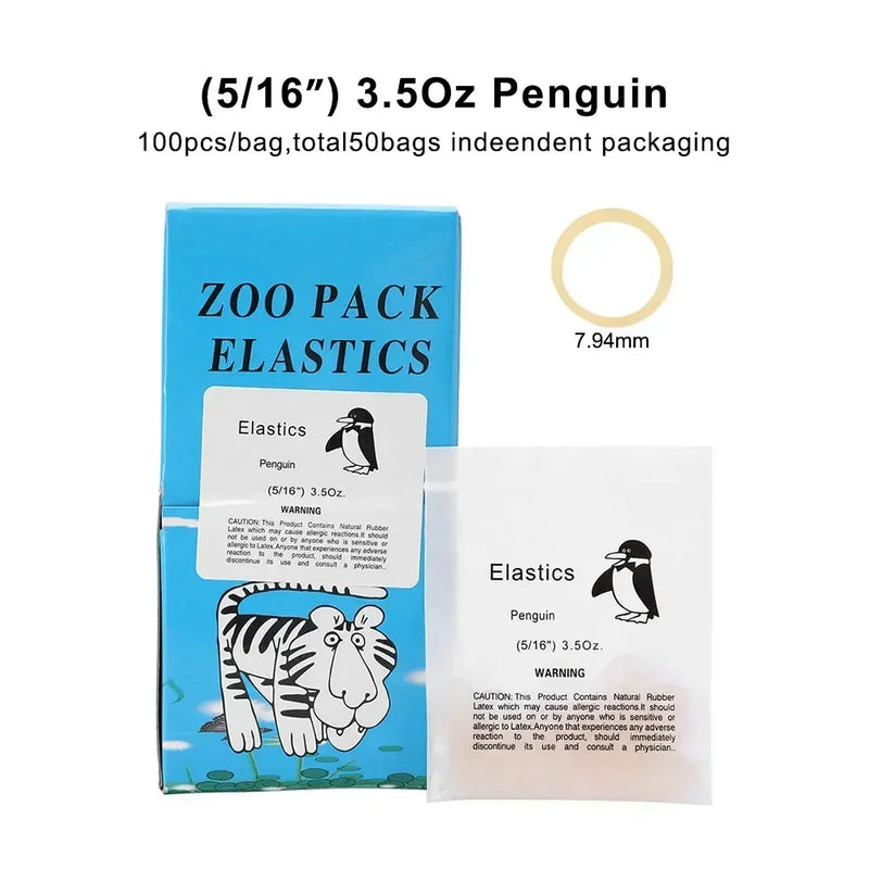 5000Pcs/Box Dental Orthodontic Zoo Pack Elastics Rubber Bands Latex Braces Force 3.5/5.0/6.5OZ Dentistry Orthodontic Materials