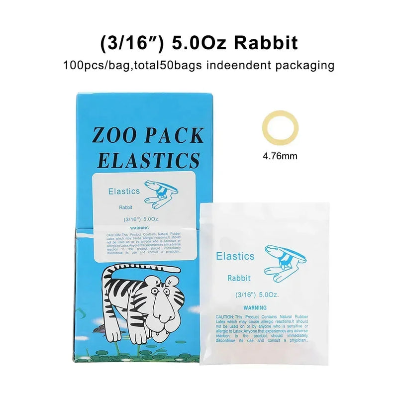 5000Pcs/Box Dental Orthodontic Zoo Pack Elastics Rubber Bands Latex Braces Force 3.5/5.0/6.5OZ Dentistry Orthodontic Materials