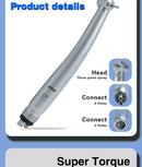 XND Dental Handpiece Set 2PCS Dental High Speed & Low Speed Handpiece Kit 2/4 Hole Push Button Handpiece Teeth Cutting Polishing