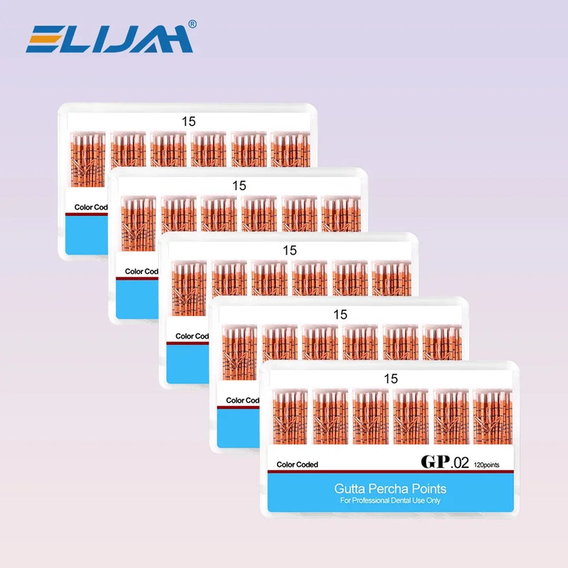 5Boxes Dental Gutta Percha Points with Scale Taper 02/04/06Taper Endo Root Canal Obturating Tips  Depth Mm Marked Bars Materials
