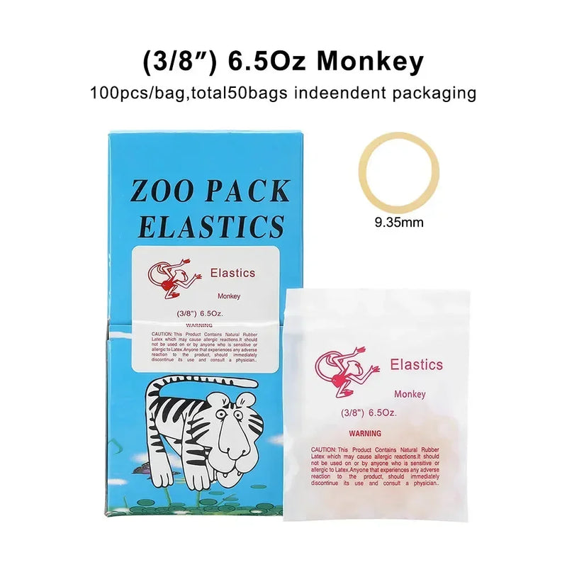 5000Pcs/Box Dental Orthodontic Zoo Pack Elastics Rubber Bands Latex Braces Force 3.5/5.0/6.5OZ Dentistry Orthodontic Materials