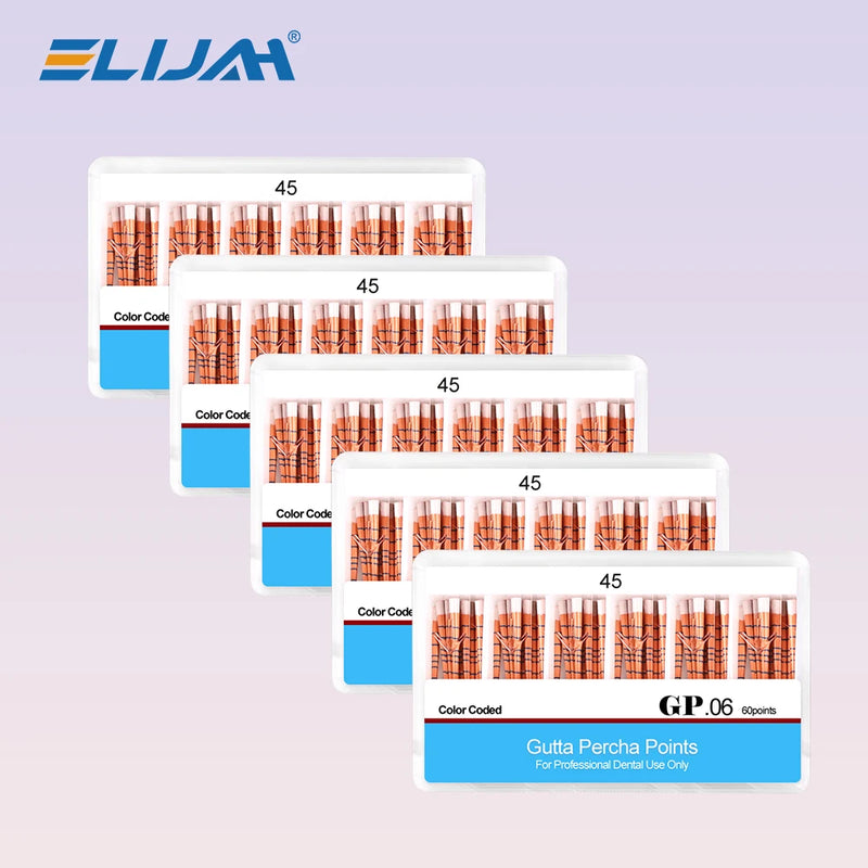 5Boxes Dental Gutta Percha Points with Scale Taper 02/04/06Taper Endo Root Canal Obturating Tips  Depth Mm Marked Bars Materials