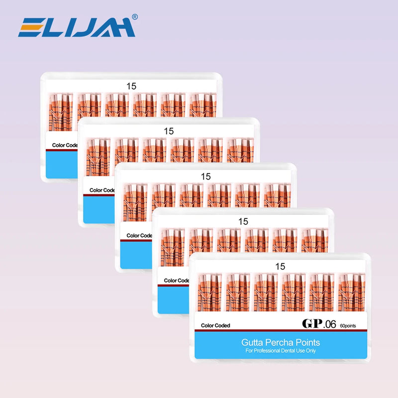 5Boxes Dental Gutta Percha Points with Scale Taper 02/04/06Taper Endo Root Canal Obturating Tips  Depth Mm Marked Bars Materials