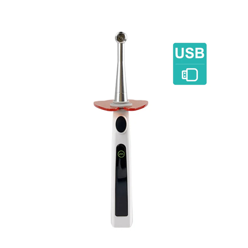 Wireless 1 Second Dental Curing LED Lamp Light 800-2400mw/cm² Photopolymerizer Lamp 360° Rotating Metal Head Lamp Dentist Tools