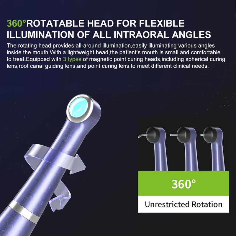 Wireless Dental Photocuring Lamp VAFU 10W 1s/2mm Resin Light-cured Lamp 3200mw/cm² High Intensity Photopolymerizer Dentist